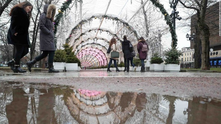 １２月のモスクワの気温が過去最高の水準に達している/Mikhail Tereshchenko/TASS via Getty Images