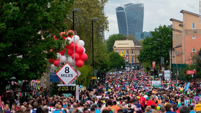昨年のロンドンマラソンの大会風景＝１９年４月２８日/Virgin Money London Marathon