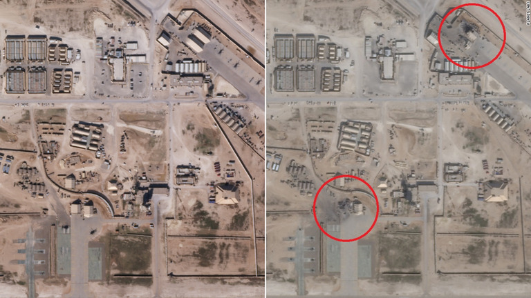 イランによるミサイル攻撃の損害が人工衛星からの画像によって明らかになった/Planet Labs