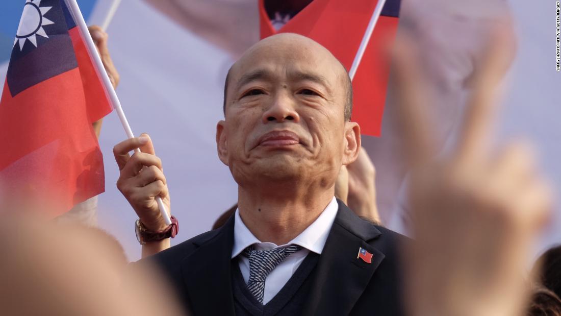 野党・国民党の韓国瑜氏は、対中融和政策を掲げたが敗北した/SAM YEH/AFP/AFP via Getty Images
