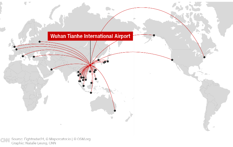 武漢は国内高速鉄道の中心地となっているほか、武漢天河国際空港は主要なハブ空港となっており、世界６０以上の空港と航空便を結ぶ