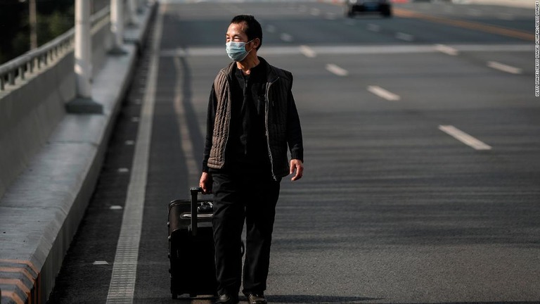 中国湖北省当局は、新型コロナウイルスによって省内で１７日に９３人が死亡したと明らかにした。写真は同省武漢の光景＝１３日/Getty Images/Getty Images AsiaPac/Getty Images