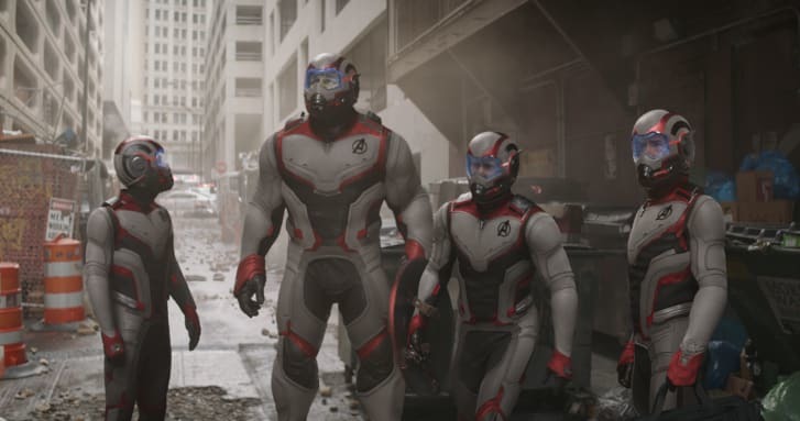 タイムトラベル用のスーツは撮影が始まった後で追加され、撮影開始時にはデザインは確定していなかった/Marvel Studios