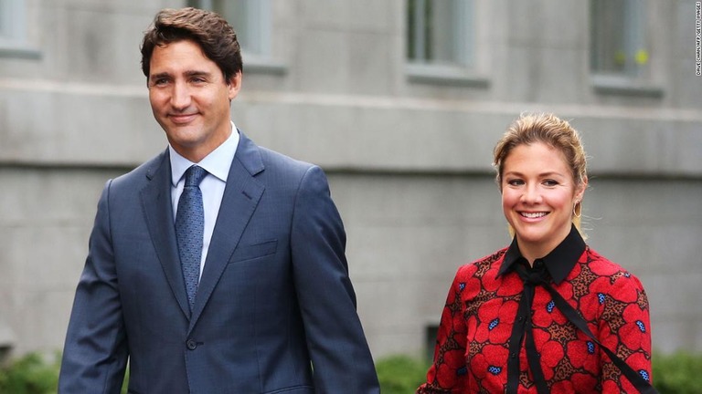 トルドー首相の妻、ソフィー夫人が新型肺炎の陽性反応を示したことがわかった/Dave Chan/AFP/Getty Images