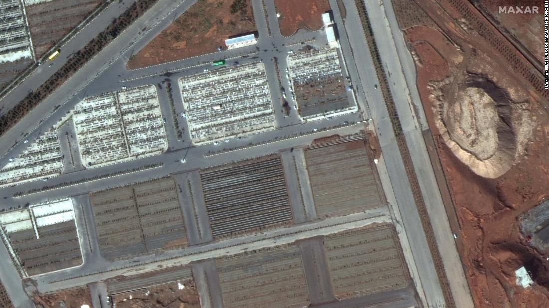 2019年10月29日に撮影された墓地/Satellite image ©2020 Maxar Technologies