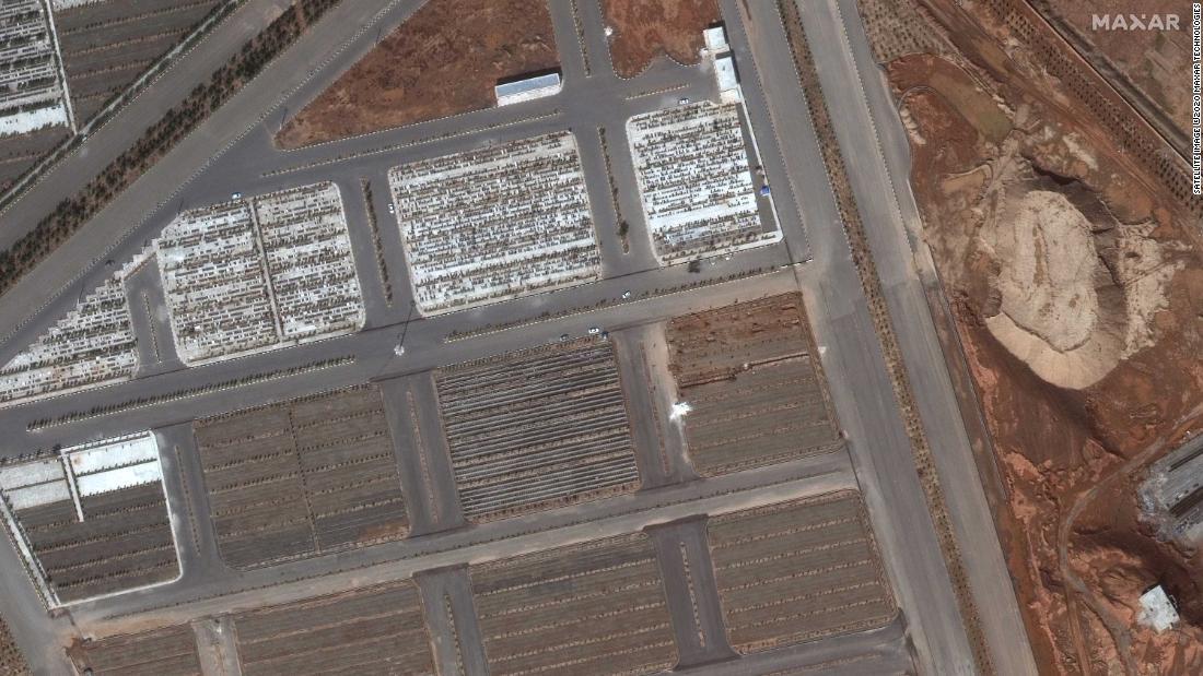 2020年3月1日に撮影された墓地/Satellite image ©2020 Maxar Technologies