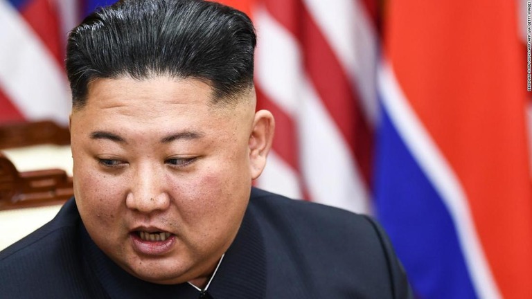 北朝鮮の金正恩朝鮮労働党委員長。同国は今月に入り飛翔体を３回発射/BRENDAN SMIALOWSKI/AFP/AFP via Getty Images