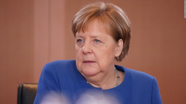 ドイツのメルケル首相。自主隔離に入ると発表した。/Sean Gallup/Getty Images