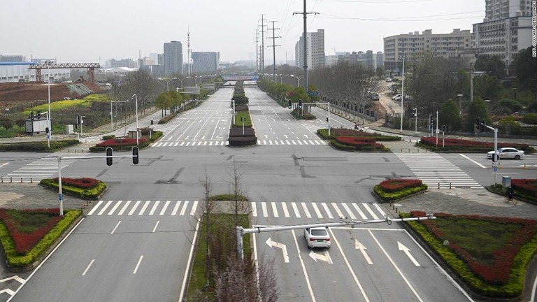 湖北省武漢市に導入されていた封鎖措置が４月８日に解除される/NOEL CELIS/AFP/Getty Images