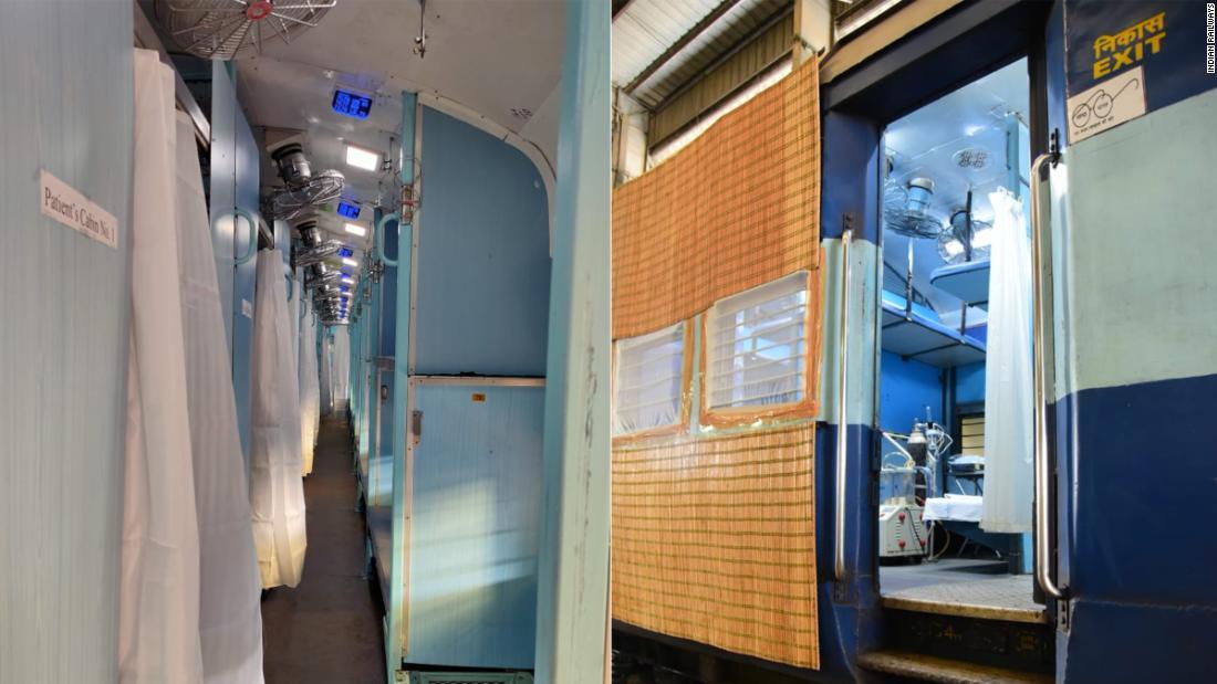 インド鉄道では古くなった車両を新型コロナウイルスの患者のための隔離病棟に作りかえる/Indian Railways