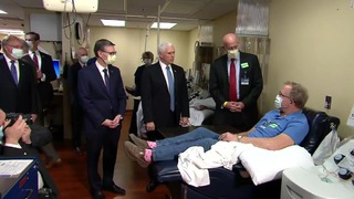 病院を訪問したペンス副大統領だが、マスクを装着していなかった