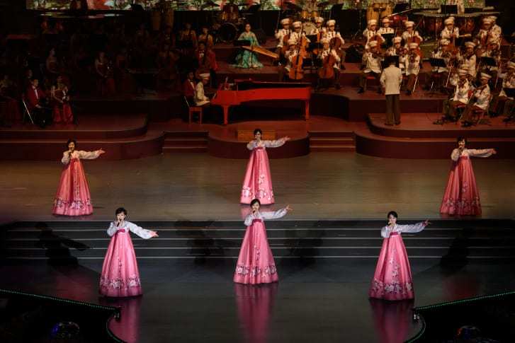 建国７０周年を記念するコンサートの様子/Ed Jones/AFP via Getty Images
