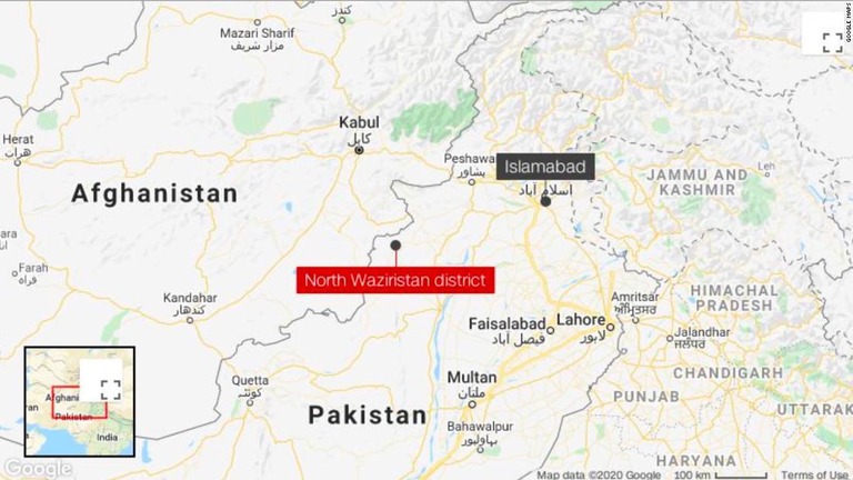 パキスタン北部の北ワジリスタン地区で、若い女性２人が家族に殺害される事件があり、警察は「名誉殺人」とみている/Google maps