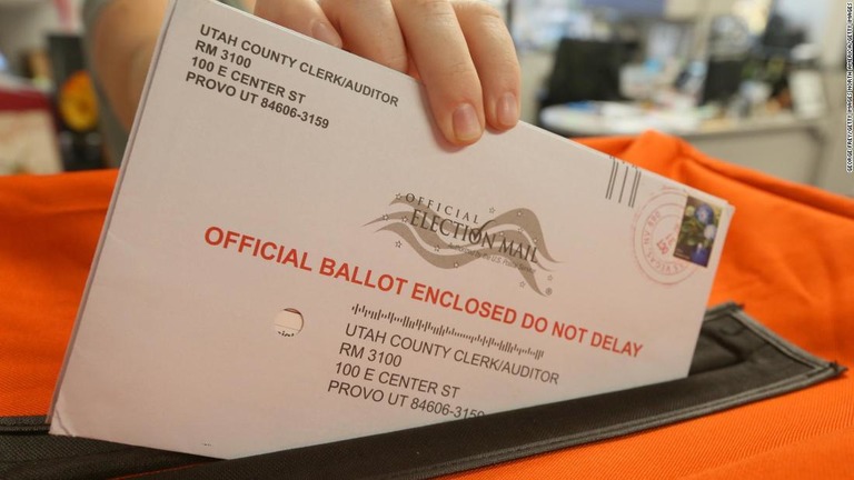 ２０１８年のユタ州の郵送投票。カリフォルニア州で大統領選の郵送投票が認められたことに対し、共和党全国委員会（ＲＮＣ）などが撤回を求めて提訴した/George Frey/Getty Images North America/Getty Images
