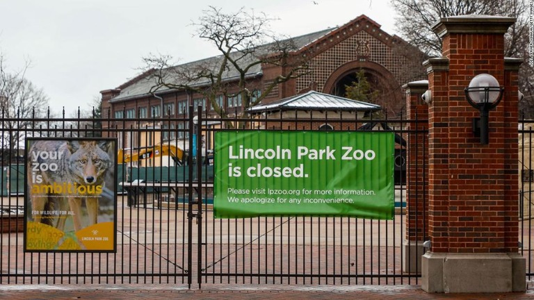 シカゴのリンカーンパーク動物園。サイなどが脱走したとのうわさが拡散したが、動物園側は否定した/Joel Lerner/Xinhua/Getty Images