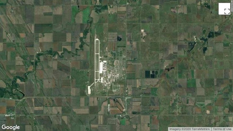 グランドフォークス空軍基地で銃撃が発生し、兵士２人が死亡した/Google Maps