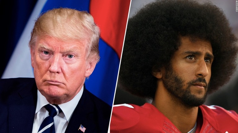 トランプ氏はキャパニックさんに能力があればＮＦＬでプレーする機会を与えられるべきと発言/Getty Images