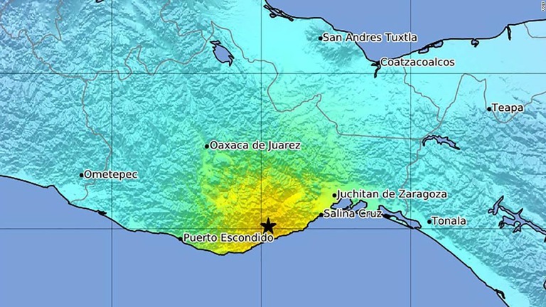 メキシコ南東部オアハカ州でＭ７．４の地震が発生/USGS