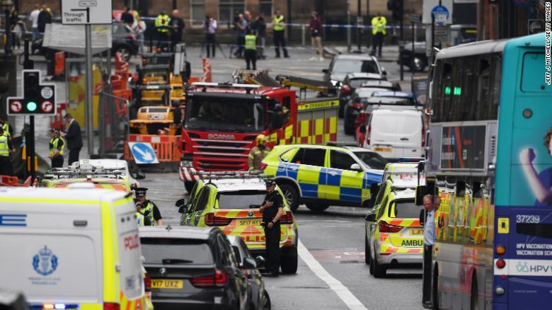 事件はスコットランド最大都市、グラスゴーの中心部で起きた/Jeff J Mitchell/Getty Images