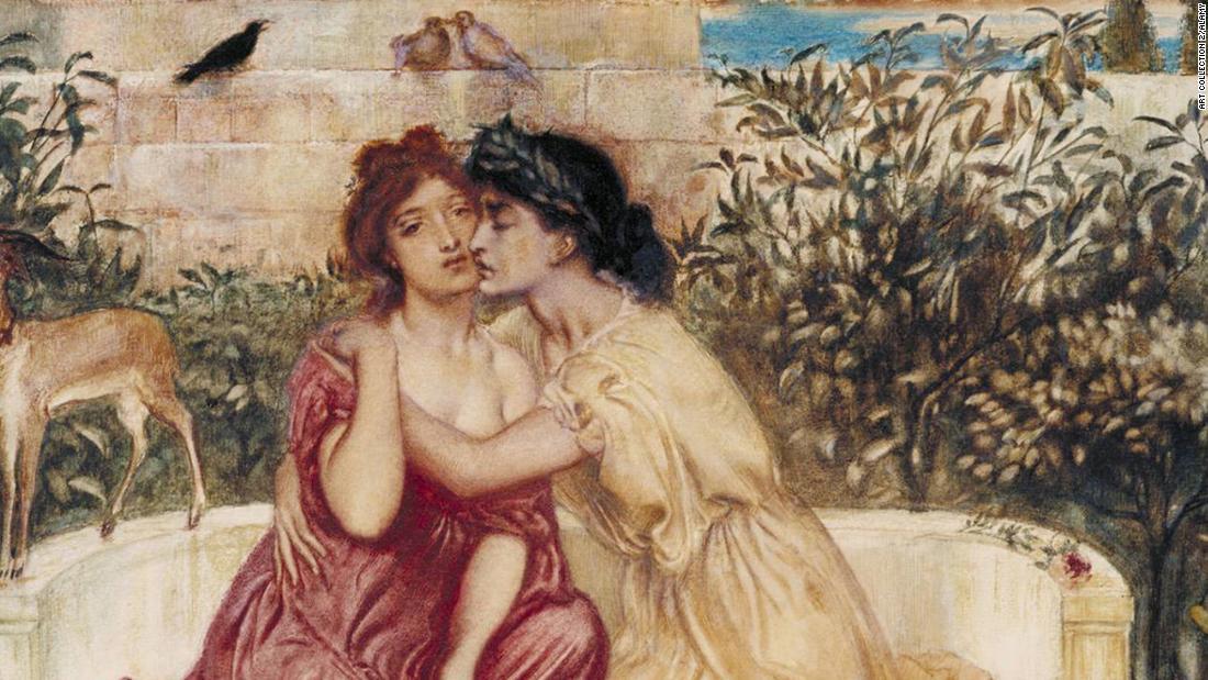 １９世紀の英国で女性同士の愛を描いた「ミティリニの庭園のサッフォーとエリンナ」