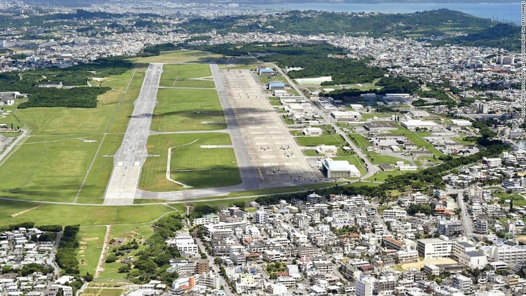 沖縄県宜野湾市にある海兵隊の普天間基地/Kyodo News/Kyodo News Stills/Kyodo News via Getty Images