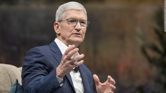 米アップルのクックＣＥＯ、資産１０億ドル突破で「ビリオネア」に