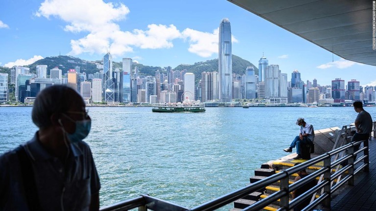 米国が、香港との間で結んでいた犯罪人引き渡し条約を停止する/ANTHONY WALLACE/AFP/Getty Images
