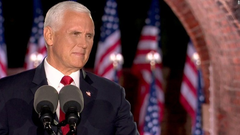 指名受諾演説を行ったペンス副大統領/RNC
