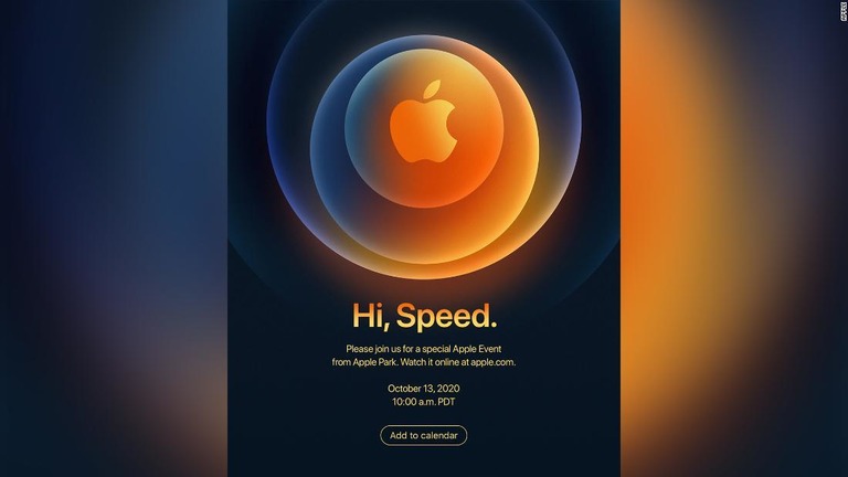 米アップルがイベント開催にあたり「ハイ、スピード」と書いた招待状を送った/Apple