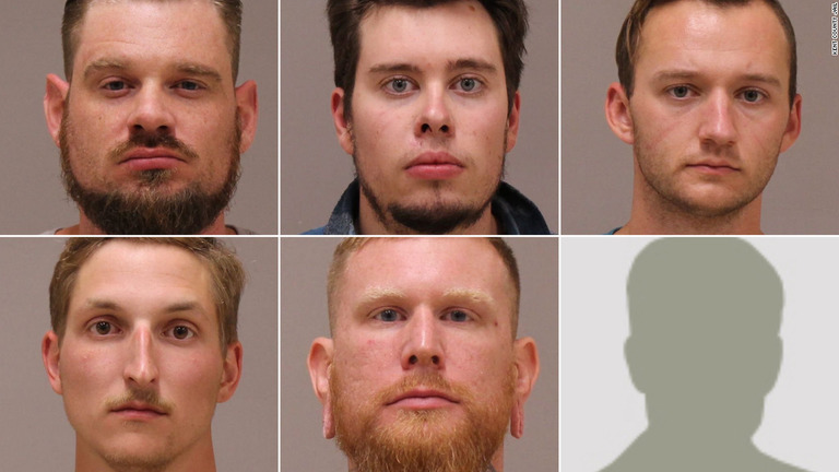 米連邦当局に逮捕された６人のうち５人の容疑者ら/Kent County Jail