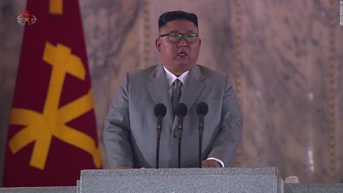 演説を行う金正恩朝鮮労働党委員長/Korean Central TV