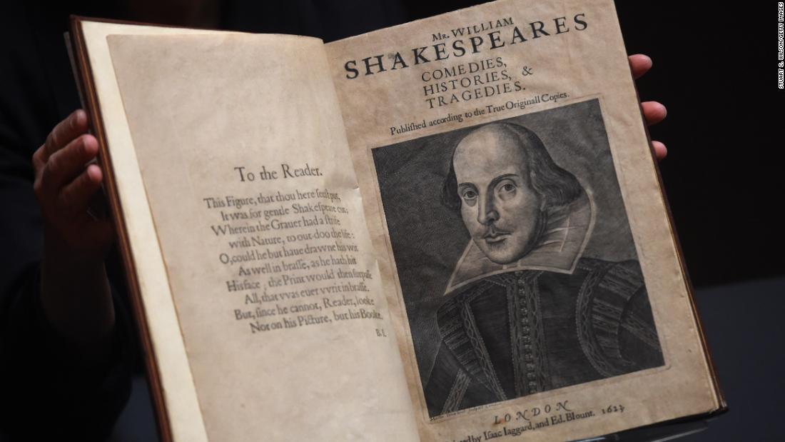 シェークスピアの戯曲を収めた全集の初版本が１０００万ドルで落札された