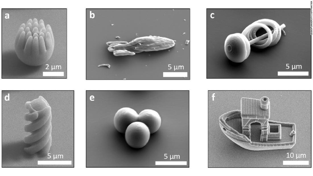 研究者らは球体や宇宙船などの形状のものも作成している/Leiden University/Soft Matter