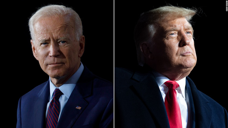 トランプ大統領（右）がモンタナ州で勝利確実となったが、バイデン前副大統領はネブラスカ州で選挙人１人を獲得する見通し/Getty Images
