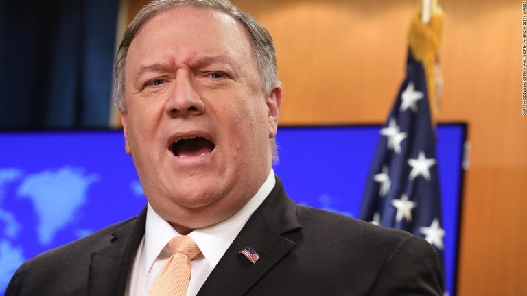 米国務省のポンペオ長官は記者会見でバイデン氏が勝利したことを認めなかった/Chip Somodevilla/Getty Images North America/Getty Images
