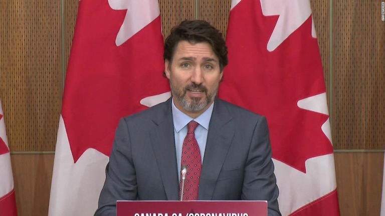 カナダのトルドー首相。１０月の「感謝祭」で新型コロナウイルスの感染が拡大したことから、接触や集まりを減らすよう呼び掛けた/CTV Network 