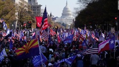 米首都ワシントン、トランプ大統領支持の大規模デモ