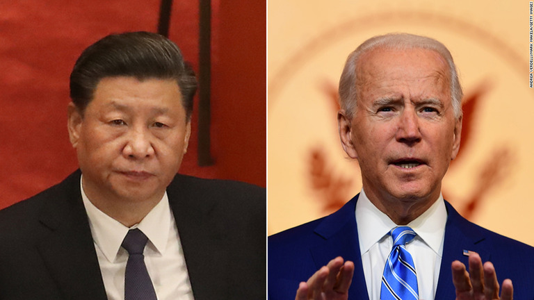 バイデン氏（右）は中国にどう対応していくのか/Andrea Verdelli/Mark Makela/Getty Images