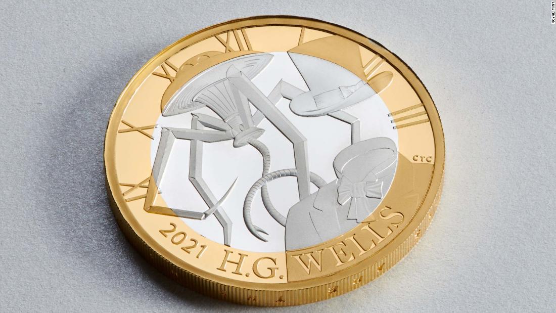 英造幣局のＨＧウェルズ記念硬貨が間違いだらけ、３脚のはずが脚４本
