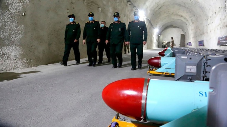 イランの地下ミサイル基地の写真が公開された/Sepahnews/AP