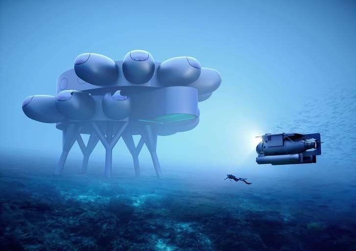 CNN.co.jp : 海中の「宇宙ステーション」とその居住空間を描く 野心的デザイン発表