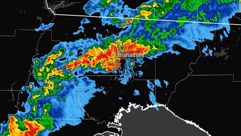 米フロリダ州の州都で竜巻が発生しタラハシー国際空港が一時的に閉鎖された/CNN Weather