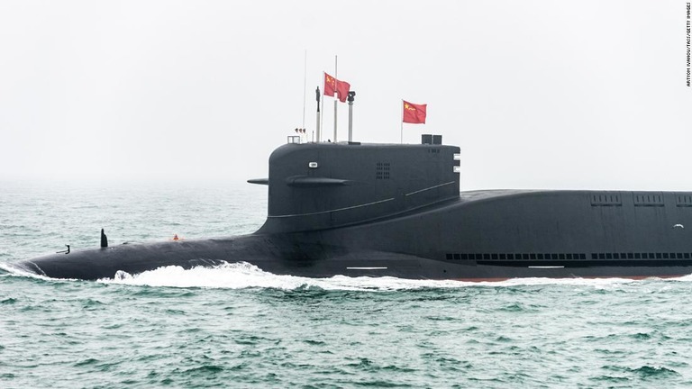 黄海での演習に参加する中国の弾道ミサイル潜水艦＝２０１９年/Artyom Ivanov/TASS/Getty Images