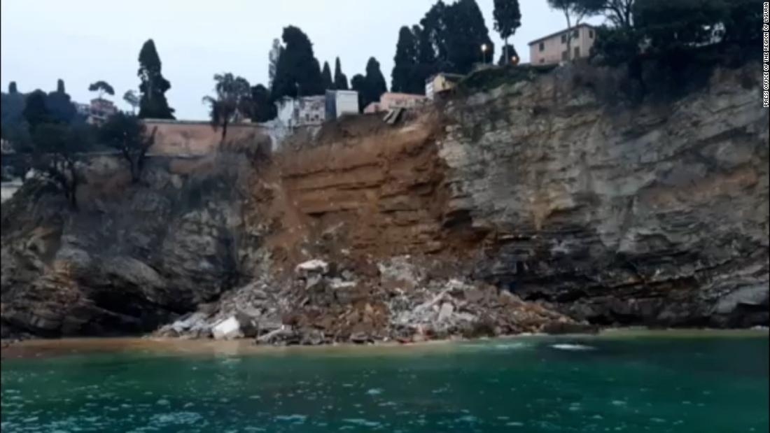地質学者らによるチームが被害の状況や別の場所での危険性を調査する/Press office of the Region of Liguria
