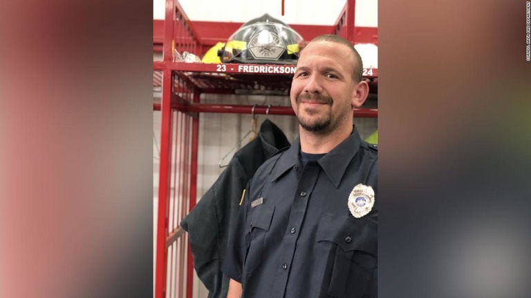 銃器の暴発によって負傷した消防士のジャスティン・フレデリクソンさん/Cornell Area Fire Department