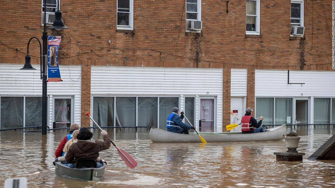 洪水に見舞われたケンタッキー州ビーティービル/Alton Strupp/The Courier-Journal/USA Today Network