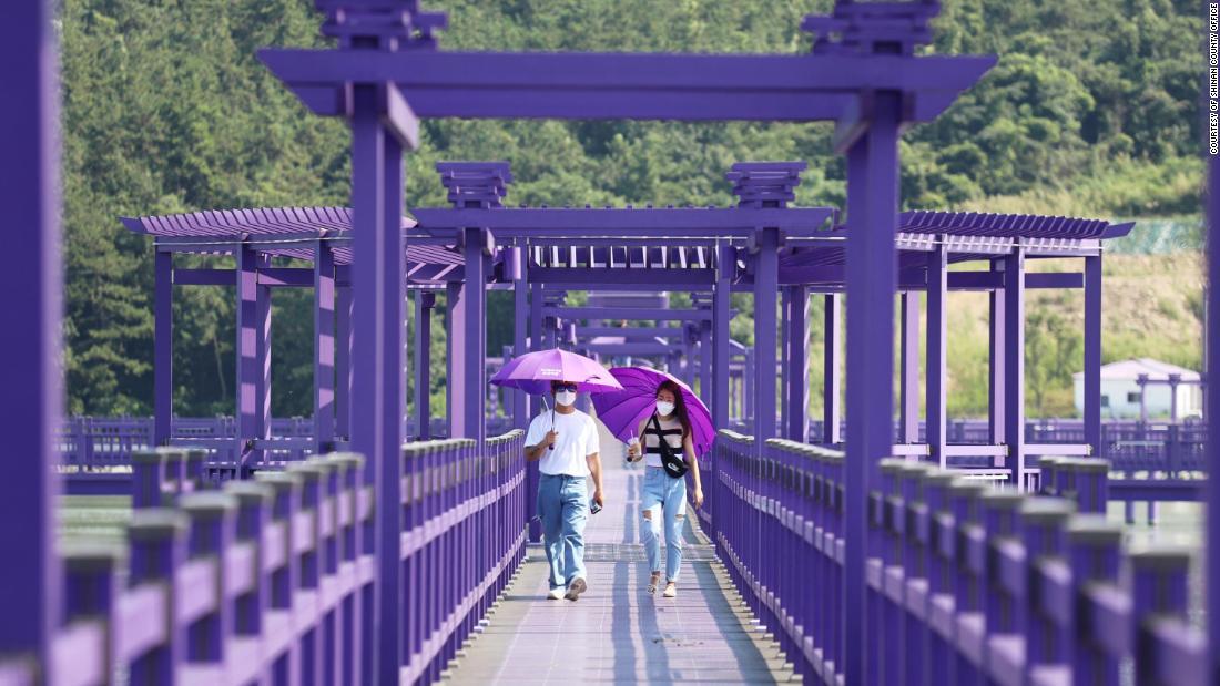 Cnn Co Jp インスタ映えする紫の島 バンウォル島 韓国 Cnn Co Jp インスタ映えする紫の島 バンウォル島 韓国