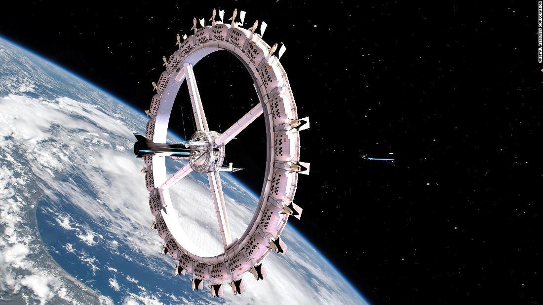 ２０２７年までには宇宙ホテル「ボイジャー・ステーション」での滞在が実現している可能性がある/Orbital Assembly Corporation