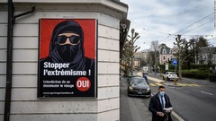 スイスで顔を覆う服装の禁止問う国民投票、小差で可決