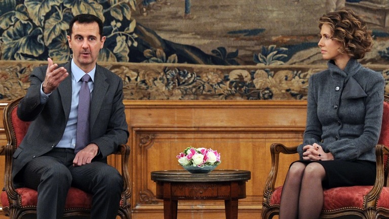 シリアのアサド大統領夫妻が新型コロナ検査で陽性と判定された/AFP/Getty Images